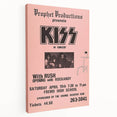 KISS & Rush Retro Wall Art Vintage Prints Pink Concert Poster