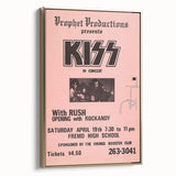 KISS & Rush Retro Wall Art Vintage Prints Pink Concert Poster