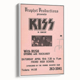 KISS & Rush Retro Wall Art Vintage Prints Pink Concert Poster