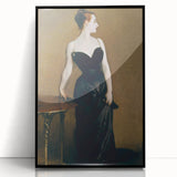 Elegant Realism Art Print of Madame X in Classic Black Evening Gown