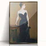 Elegant Realism Art Print of Madame X in Classic Black Evening Gown