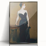 Elegant Realism Art Print of Madame X in Classic Black Evening Gown