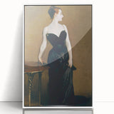 Elegant Realism Art Print of Madame X in Classic Black Evening Gown