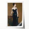 Elegant Realism Art Print of Madame X in Classic Black Evening Gown