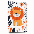 Playful Lion Wall Art - Girls Room & Nursery Safari Decor