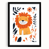 Playful Lion Wall Art - Girls Room & Nursery Safari Decor