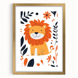 Playful Lion Wall Art - Girls Room & Nursery Safari Decor