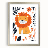 Playful Lion Wall Art - Girls Room & Nursery Safari Decor