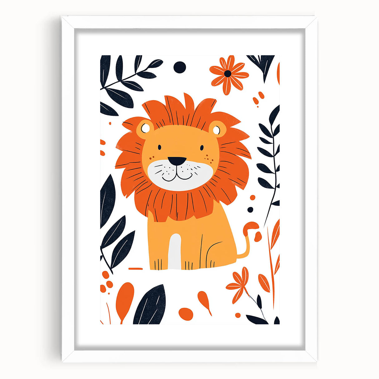 Playful Lion Wall Art - Girls Room & Nursery Safari Decor