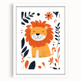 Playful Lion Wall Art - Girls Room & Nursery Safari Decor