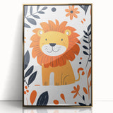 Playful Lion Wall Art - Girls Room & Nursery Safari Decor