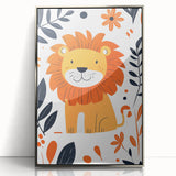 Playful Lion Wall Art - Girls Room & Nursery Safari Decor