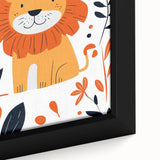 Playful Lion Wall Art - Girls Room & Nursery Safari Decor
