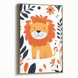 Playful Lion Wall Art - Girls Room & Nursery Safari Decor