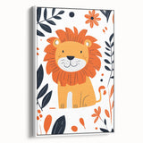 Playful Lion Wall Art - Girls Room & Nursery Safari Decor