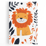 Playful Lion Wall Art - Girls Room & Nursery Safari Decor