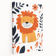 Playful Lion Wall Art - Girls Room & Nursery Safari Decor