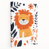 Playful Lion Wall Art - Girls Room & Nursery Safari Decor