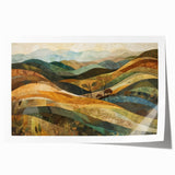 Extra large rolled print depicting vibrant autumnal leaves, ideal for art wall dining room or classy bathroom decor.