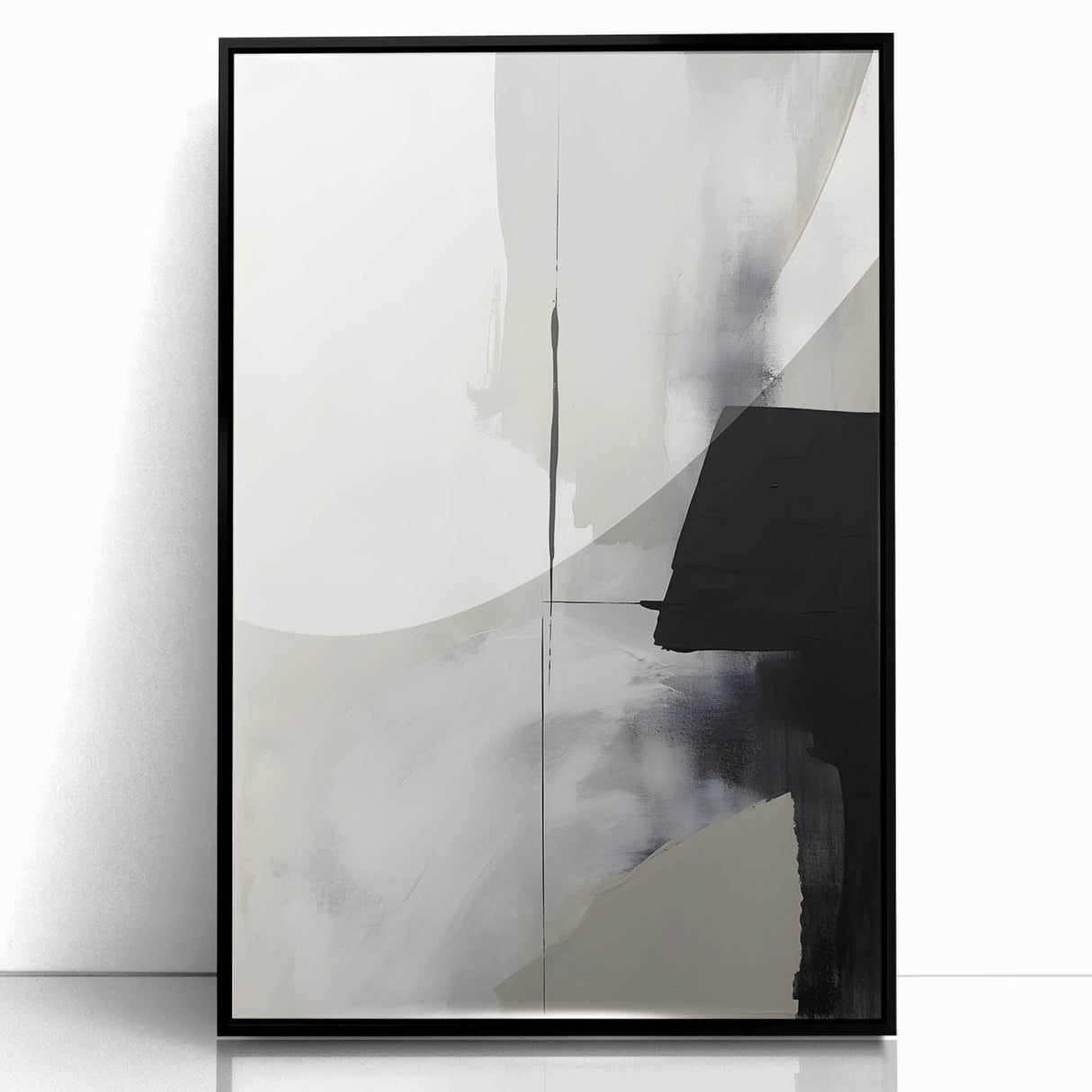 Modern Dining Room Art – Black and White Abstract Wall Decor
