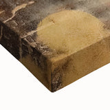 Elegant Lotus Floral Wall Art – Gold & Brown Modern Canvas Print