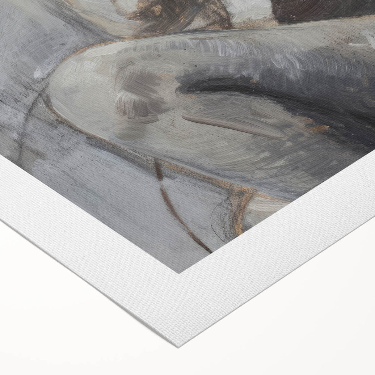 Abstract figurative artwork on rolled canvas, showcasing vibrant colors and dynamic shapes, designed to add a modern artistic touch to any space.