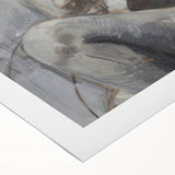 Abstract figurative artwork on rolled canvas, showcasing vibrant colors and dynamic shapes, designed to add a modern artistic touch to any space.