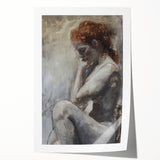 Abstract figurative wall art print showcasing vibrant colors and dynamic shapes, rolled and securely packaged in a protective cardboard tube for shipping.