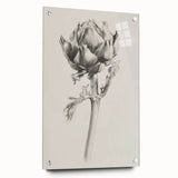 Abstract floral acrylic wall art displayed in a side view, showcasing vibrant colors and intricate designs. Mounted with decorative pins for added elegance.