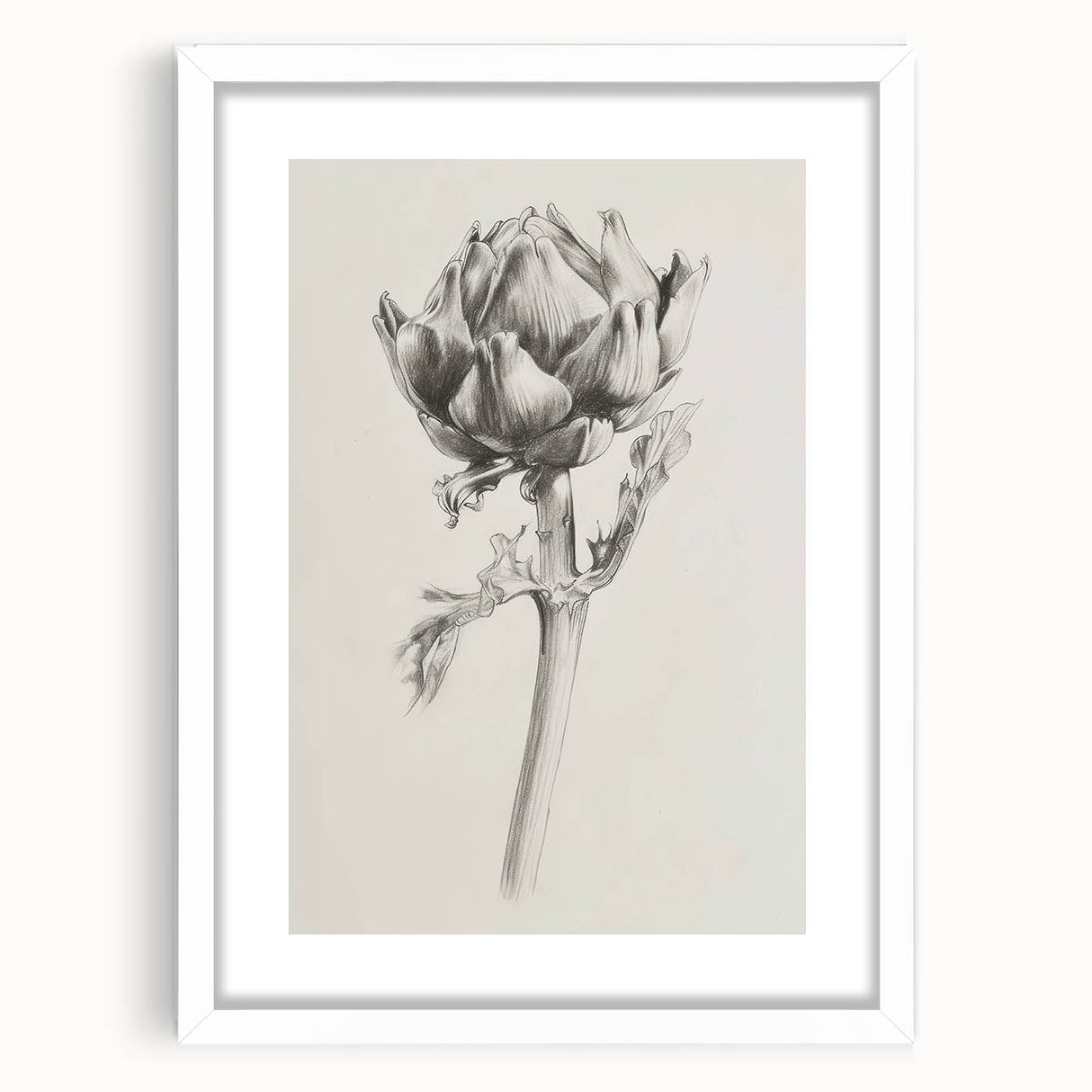 Abstract floral frame design with a white mat, showcasing vibrant colors and intricate details, suitable for modern home decor and art enthusiasts.