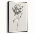 Framed canvas artwork showcasing an abstract floral design with vibrant colors, viewed from the side against a neutral background, perfect for modern decor.
