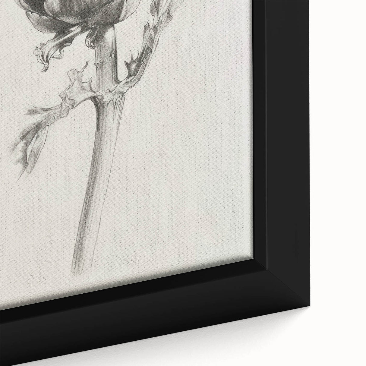 Close-up of an abstract floral framed canvas featuring vibrant colors and intricate textures, ideal for modern home decor or artistic enhancement of living spaces.