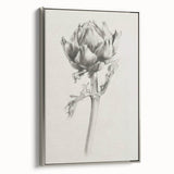 Framed canvas wall art featuring abstract floral designs in vibrant colors, elegantly showcased with a silver frame, perfect for modern home decor.