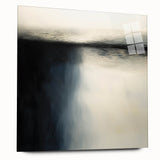 Abstract landscape acrylic art piece displayed in a modern frame, showcasing vibrant colors and geometric shapes, perfect for contemporary home decor.