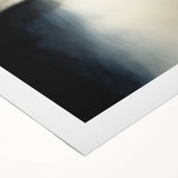 Abstract landscape artwork on rolled canvas, showcasing vibrant colors and fluid shapes, beautifully packaged in a durable tube for easy transport and display.