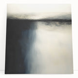 Abstract landscape canvas art showcasing vibrant colors and dynamic shapes, leaning against a neutral wall, perfect for modern home decor. Ideal for enhancing living spaces with artistic flair and contemporary style.