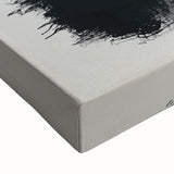 Minimalist Abstract Wall Art – Black, Teal & Gray Brushstrokes