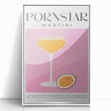 Acrylic print of art deco poster featuring assorted drinks in vibrant colors, ideal for modern kitchen wall decor.