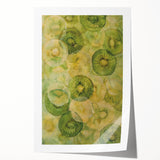 Extra large rolled print of assorted fruits in vibrant colors, ideal for art wall dining room decor.
