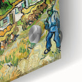 Impressionist Village Scene Wall Art - Van Gogh's Houses and Figure Print