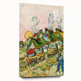 Impressionist Village Scene Wall Art - Van Gogh's Houses and Figure Print