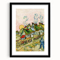 Impressionist Village Scene Wall Art - Van Gogh's Houses and Figure Print