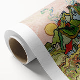 Impressionist Village Scene Wall Art - Van Gogh's Houses and Figure Print