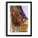Chalet - Rustic Alpine Charm by John Singer Sargent, Watercolor Wall Art