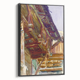Chalet - Rustic Alpine Charm by John Singer Sargent, Watercolor Wall Art