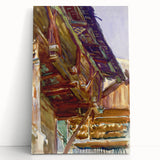 Chalet - Rustic Alpine Charm by John Singer Sargent, Watercolor Wall Art
