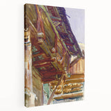 Chalet - Rustic Alpine Charm by John Singer Sargent, Watercolor Wall Art