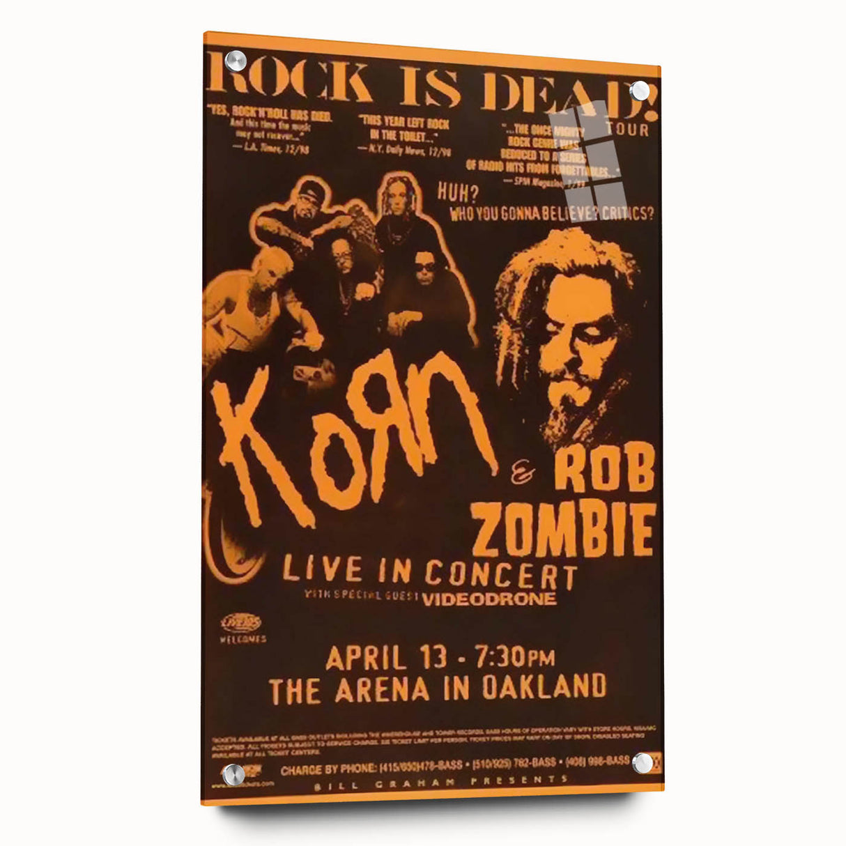 Korn & Rob Zombie Retro Wall Art Vintage Rock Concert Poster
