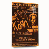 Korn & Rob Zombie Retro Wall Art Vintage Rock Concert Poster