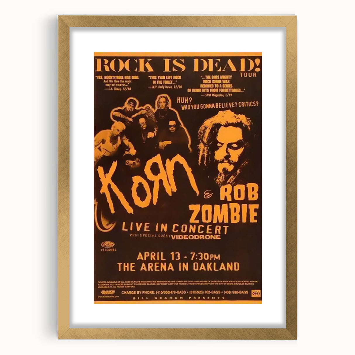 Korn & Rob Zombie Retro Wall Art Vintage Rock Concert Poster